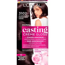 L'Oréal Paris Casting Crème Gloss Haarverf 3102 Donker Parelmoer Asbruin