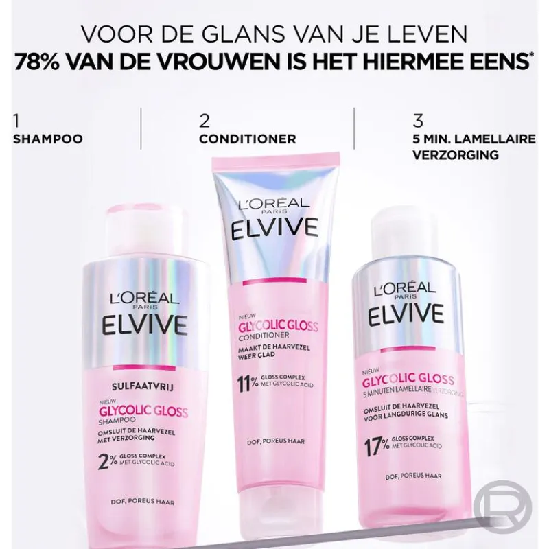 L'Oréal Paris Elvive Glycolic Hair Gloss 5 Minuten Lamellaire Verzorging 200 ML