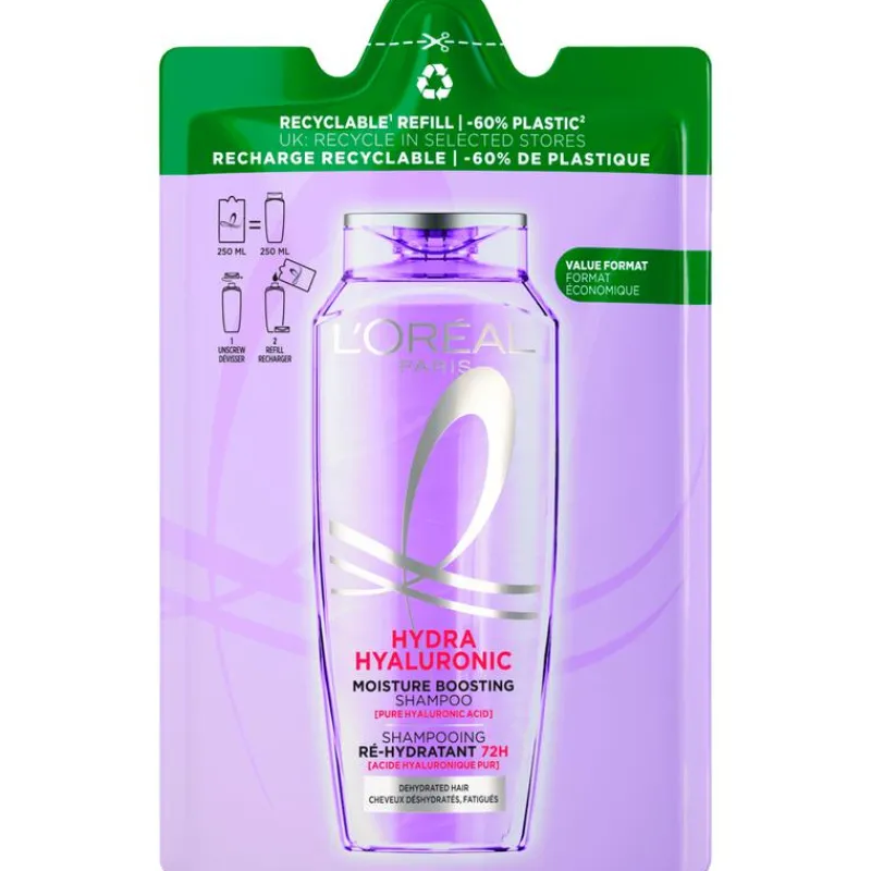 L'Oréal Paris Elvive Refill Hydra Hyaluronic Shampoo Navulling 250 ML