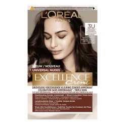 L'Oréal Paris Excellence Universal Nudes Permanente Haarverf 3U Donkerbruin
