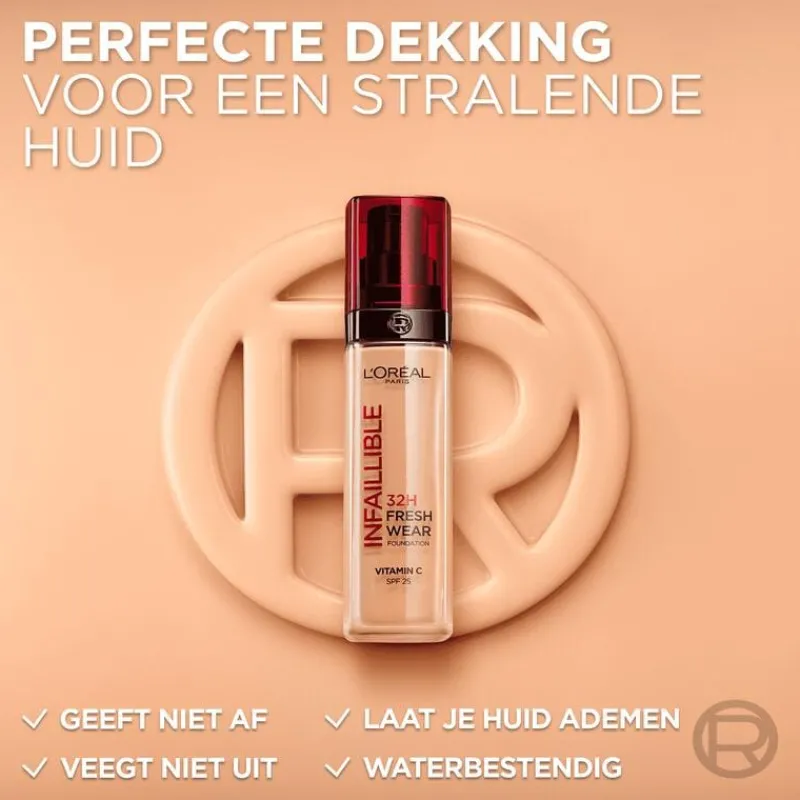 L'Oréal Paris Infaillible 32HR Fresh Wear Foundation met SPF25 30 ML