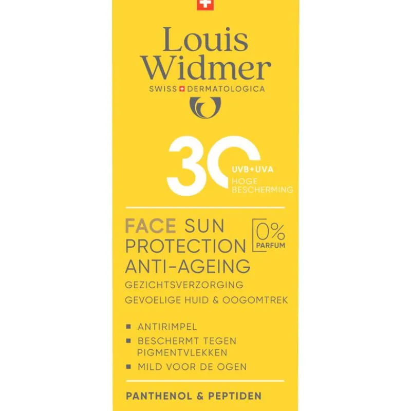 Louis Widmer Face Sun Protection Anti-Ageing SPF30 Zonder Parfum SPF30 50ML