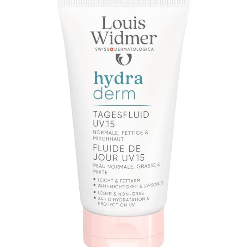 Louis Widmer Hydraderm Dag Fluide SPF15 Zonder Parfum 50 ML