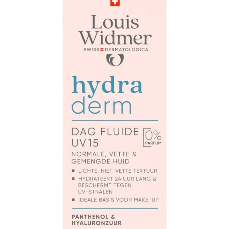 Louis Widmer Hydraderm Dag Fluide SPF15 Zonder Parfum 50 ML