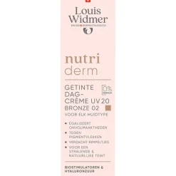 Louis Widmer Nutriderm Getinte Dagcrème UV SPF20 Bronze 02 Zonder Parfum 30 ML