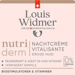 Louis Widmer Nutriderm Nachtcrème Vitalisante Zonder Parfum 50 ML
