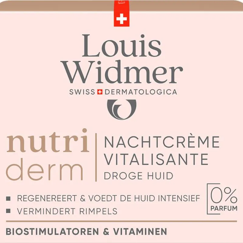 Louis Widmer Nutriderm Nachtcrème Vitalisante Zonder Parfum 50 ML