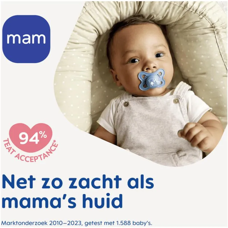 MAM Original Fopspenen Plain 0-6 maanden 2 stuks