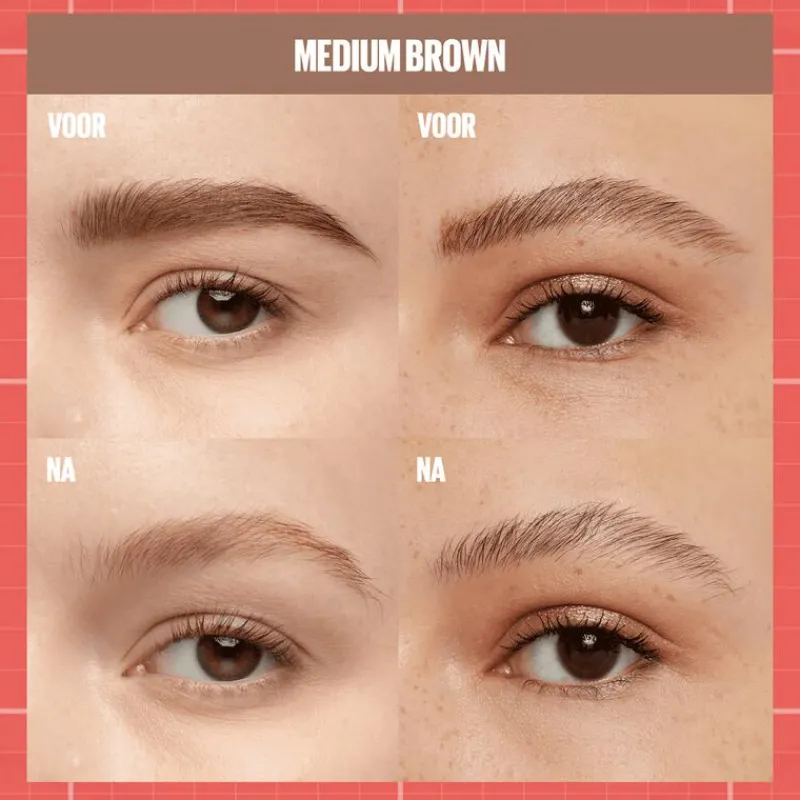 Maybelline New York BUILD A BROW Wenkbrauwpen/fixeergel 257 Medium Brown