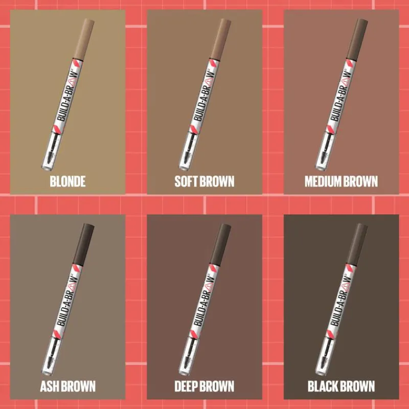 Maybelline New York BUILD A BROW Wenkbrauwpen/fixeergel 260 Deep Brown