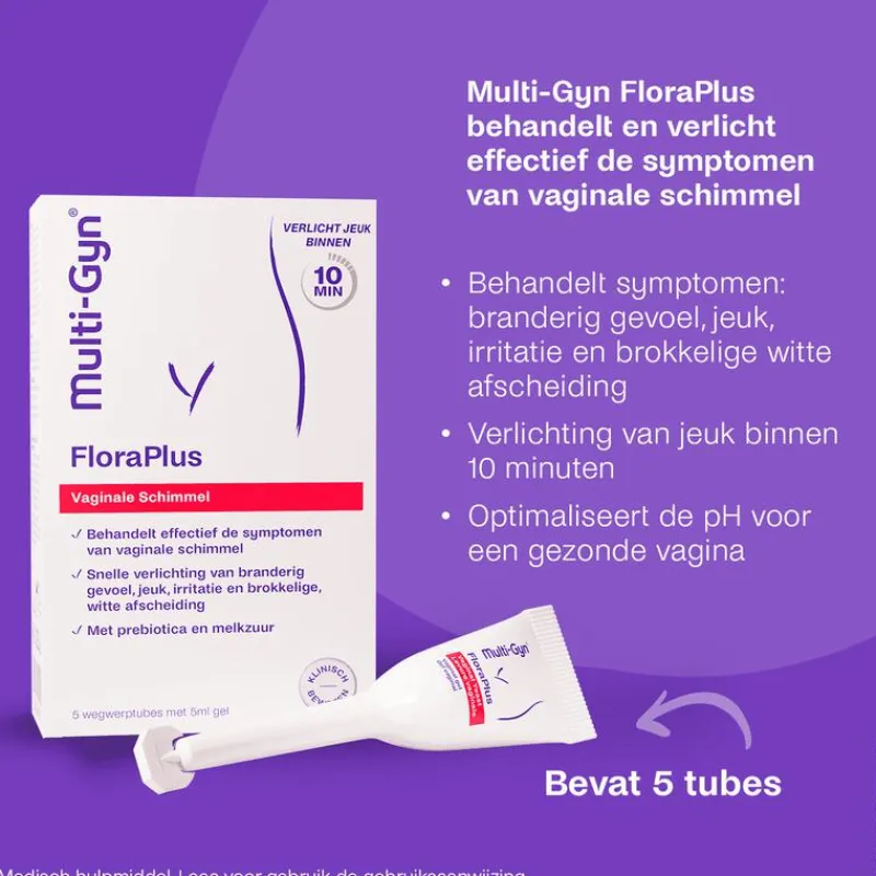 Multigyn Multi-Gyn FloraPlus Bij Vaginale Schimmel 5X5 ML