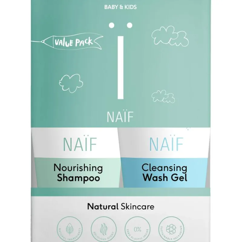Naïf Baby & Kids Shampoo + Wasgel Value Pack