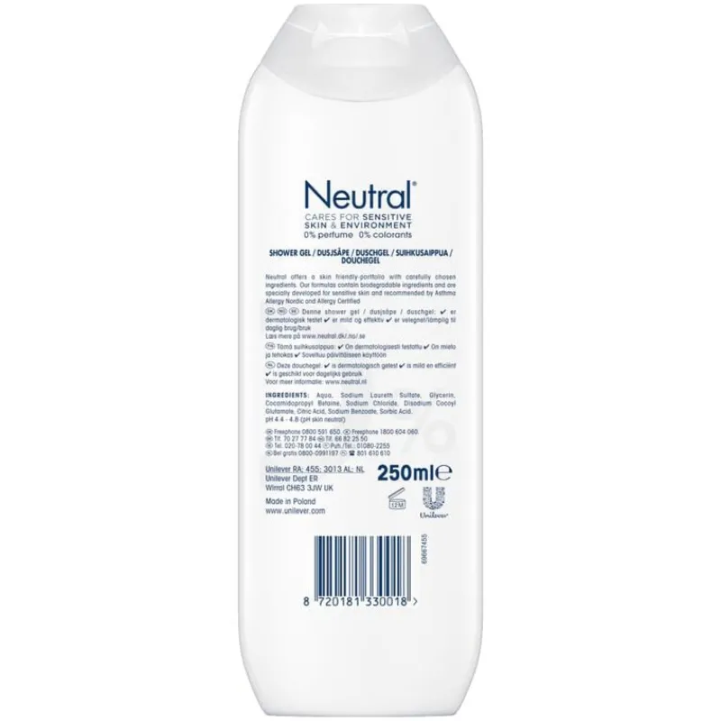 Neutral Parfumvrij Douchegel 250 ML
