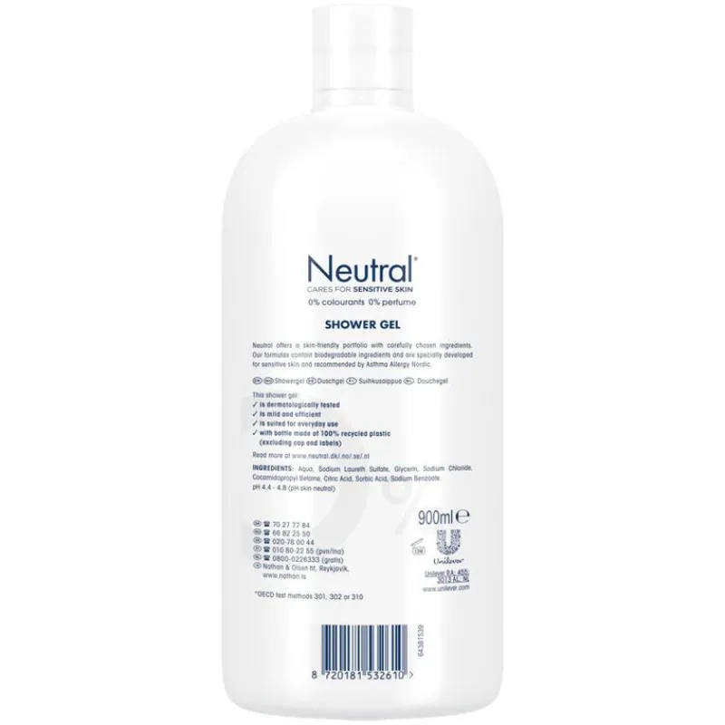 Neutral Showergel 900 ML