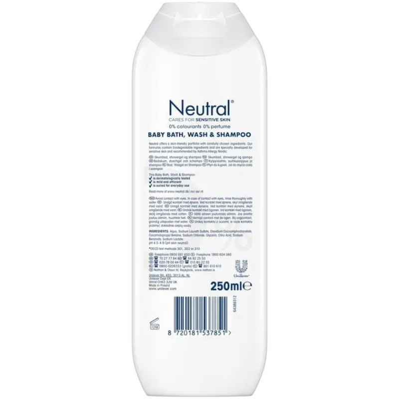 Neutral 2-1 Wasgel 250 ml