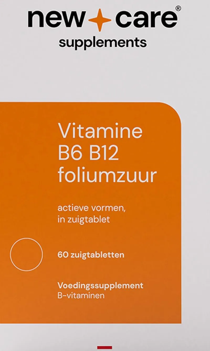 New Care Vitamine B6 B12 Foliumzuur Zuigtabletten 60 stuks