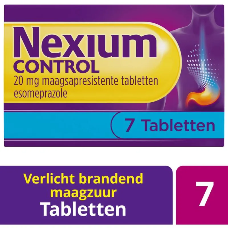 Nexium Control 7 Tabletten Voor brandend maagzuur
