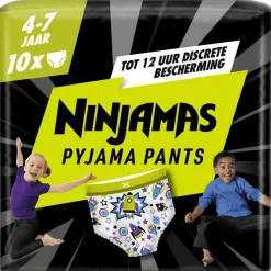 Ninjamas Pants Luierbroekjes Jongen Maat 7 4-7 Jaar 10 Stuks