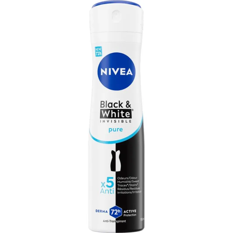 NIVEA Black & White Invisible Pure Deodorant Spray 150 ML