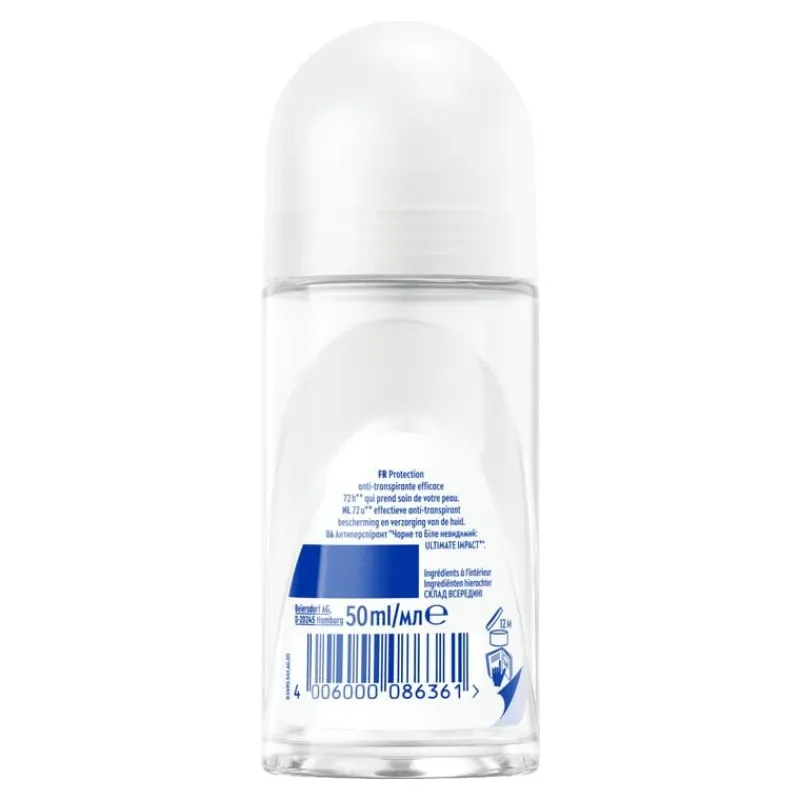 NIVEA Black & White Ultimate Impact Deodorant Roller 50 ML