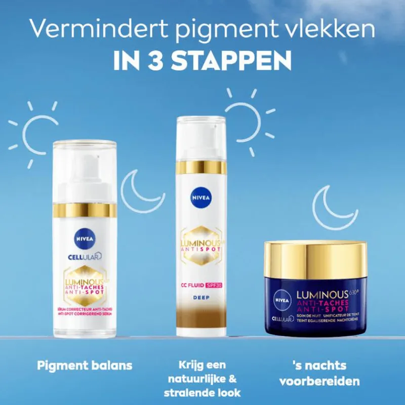 NIVEA Cellular Luminous630 CC Fluid SPF30 Dark 40 ML