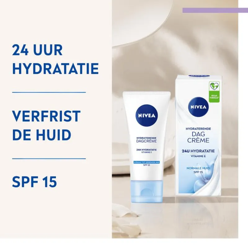 NIVEA Essentials +24h Hydraterende Dagcrème SPF15 50 ML