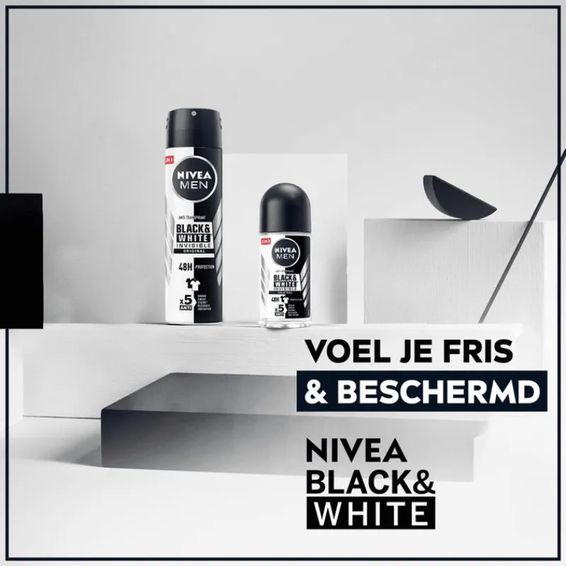 NIVEA MEN Black & White Invisible Original Deodorant Roller 50 ML