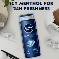 NIVEA MEN Cool Kick 3-in-1 Douchegel 500 ML