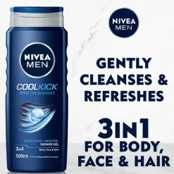 NIVEA MEN Cool Kick 3-in-1 Douchegel 500 ML