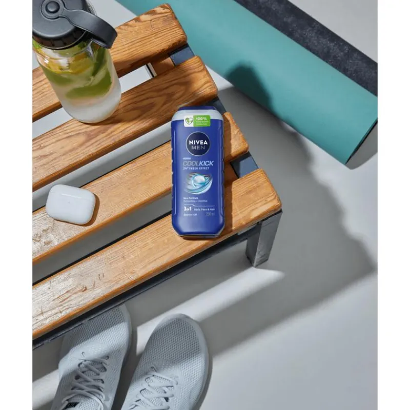 NIVEA MEN Cool Kick 3-in-1 Douchegel 250 ML