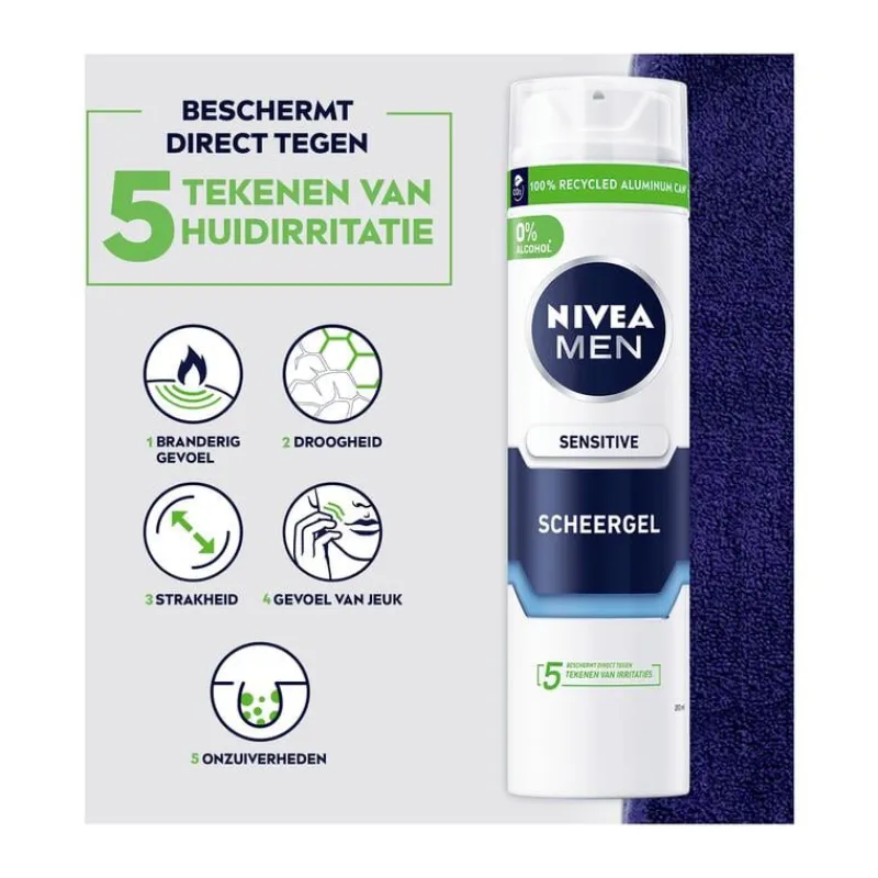 Heren NIVEA MEN Sensitive Scheergel 200 ML
