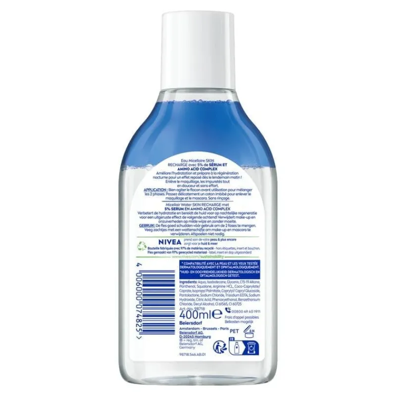 NIVEA Skin Recharge Serum Infused Micellair Water 400ML