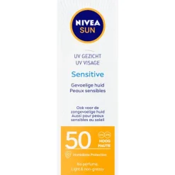 NIVEA SUN Gezichtszonnecrème Sensitive SPF50 50 ML