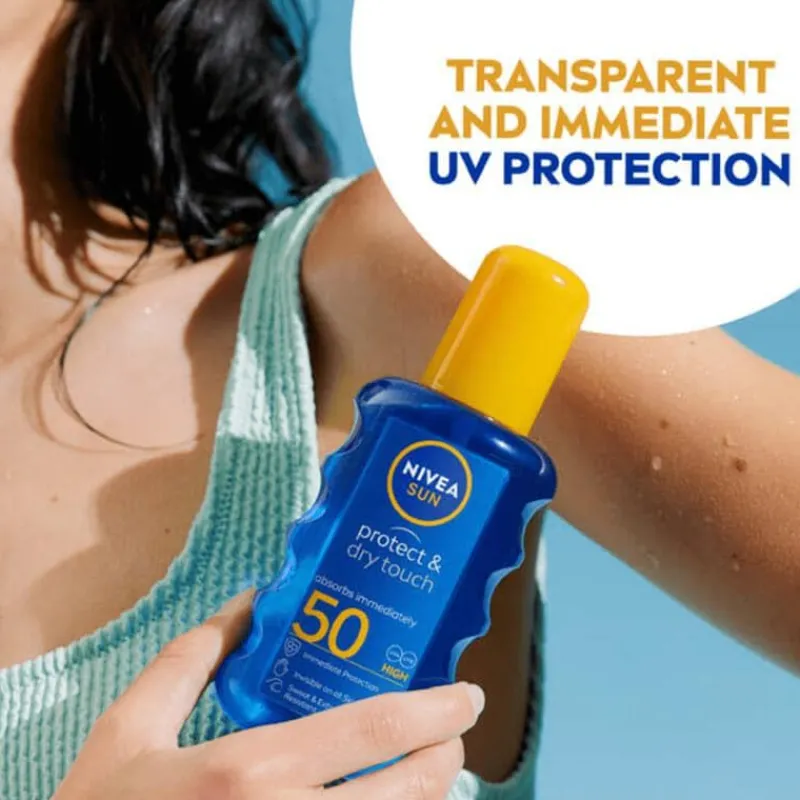 NIVEA SUN Protect & Dry Touch Transparante Zonnespray SPF 50 200 ML
