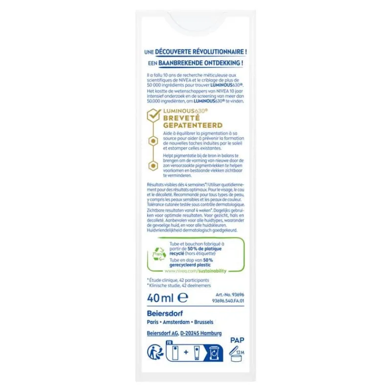 NIVEA SUN UV Face Luminous 360 Anti-Spot Fluïde SPF50+ 40ML
