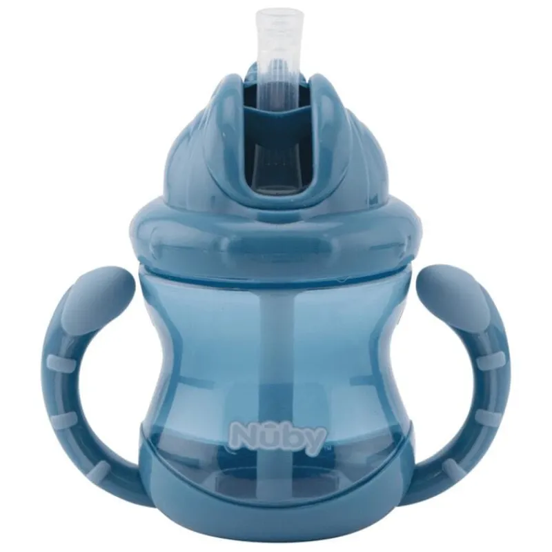 Nûby Nuby Flip-It Antilekbeker Handvaten Blauw 12 Maanden