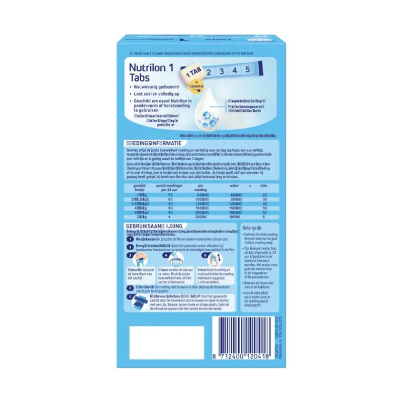 Nutrilon 1 Opvolgmelk Baby 0-6M Tabs 27 gram