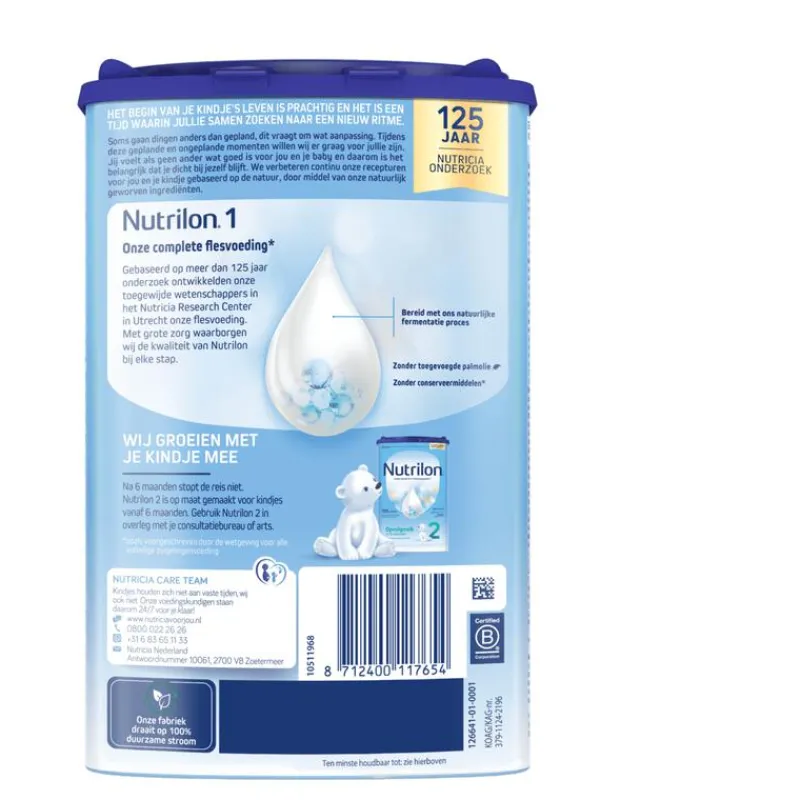 Nutrilon 1 Volledige Zuigelingenvoeding Baby 0-6 Maanden 800 gram