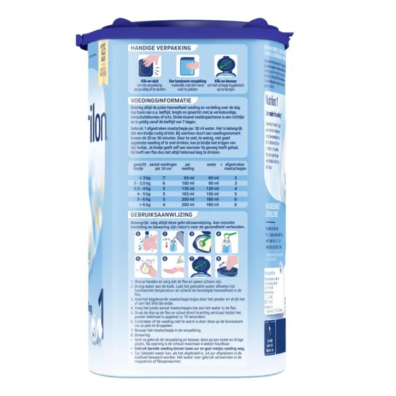 Nutrilon 1 Volledige Zuigelingenvoeding Baby 0-6 Maanden 800 gram