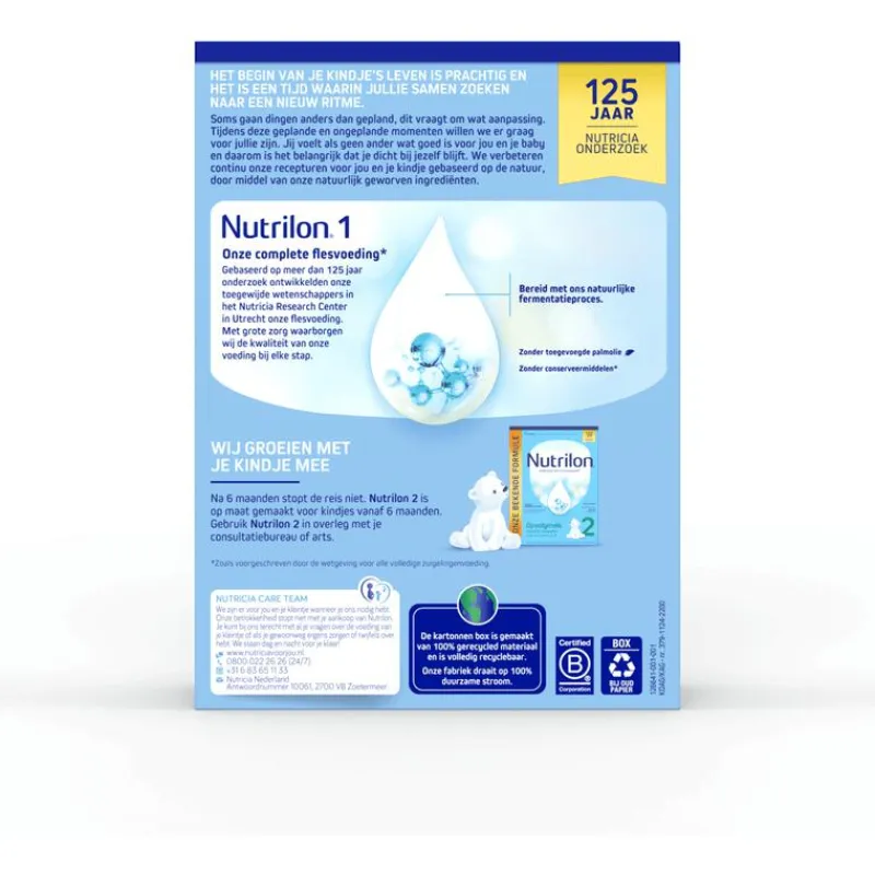 Nutrilon 1 Volledige Zuigelingenvoeding Baby 0-6 Maanden 600 gram
