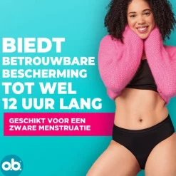 OB o.b.® Herbruikbaar Menstruatie Ondergoed Zwart M/L
