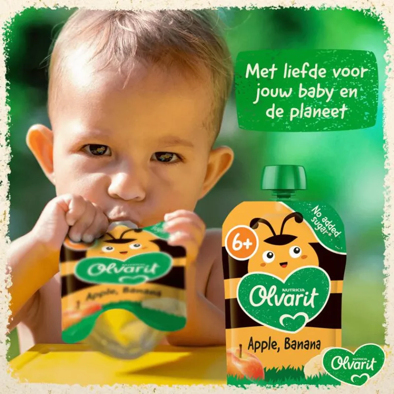 Olvarit Knijpfruit 6+ Peer Banaan 100 gram