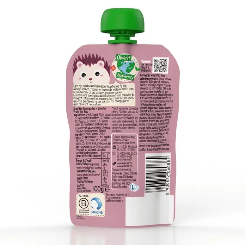 Olvarit Knijpfruit Smoothie Bosvrucht