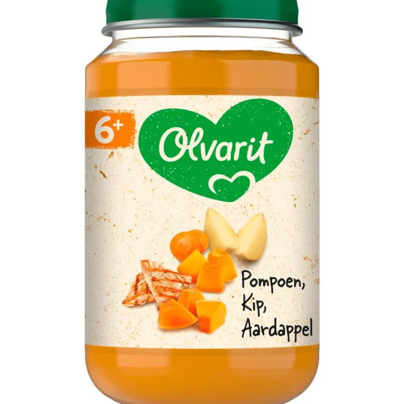 Olvarit Pompoen Kip Aardappel Babyhapje 6+ maanden 200 GR