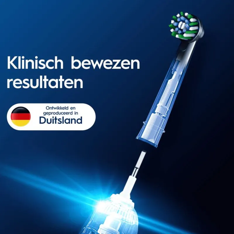 Oral-B Cross Action Opzetborstels Zwart - 4 Stuks