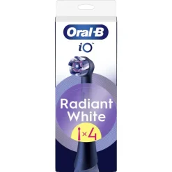 Oral-B iO Radiant White Opzetborstels Zwart 4 Stuks