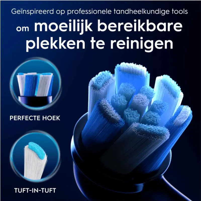Oral-B iO Ultimate Clean Opzetborstels Zwart 2 Stuks