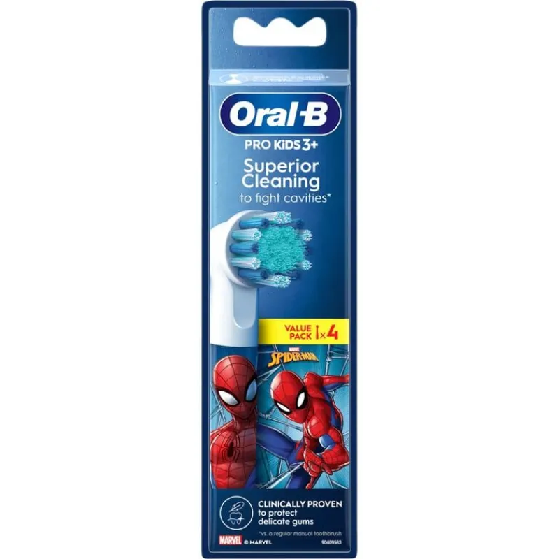 Oral-B Pro Kids Spiderman Opzetborstels - 4 Stuks