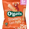 Organix Bio Babysnack Aardbei, Mais Puffs