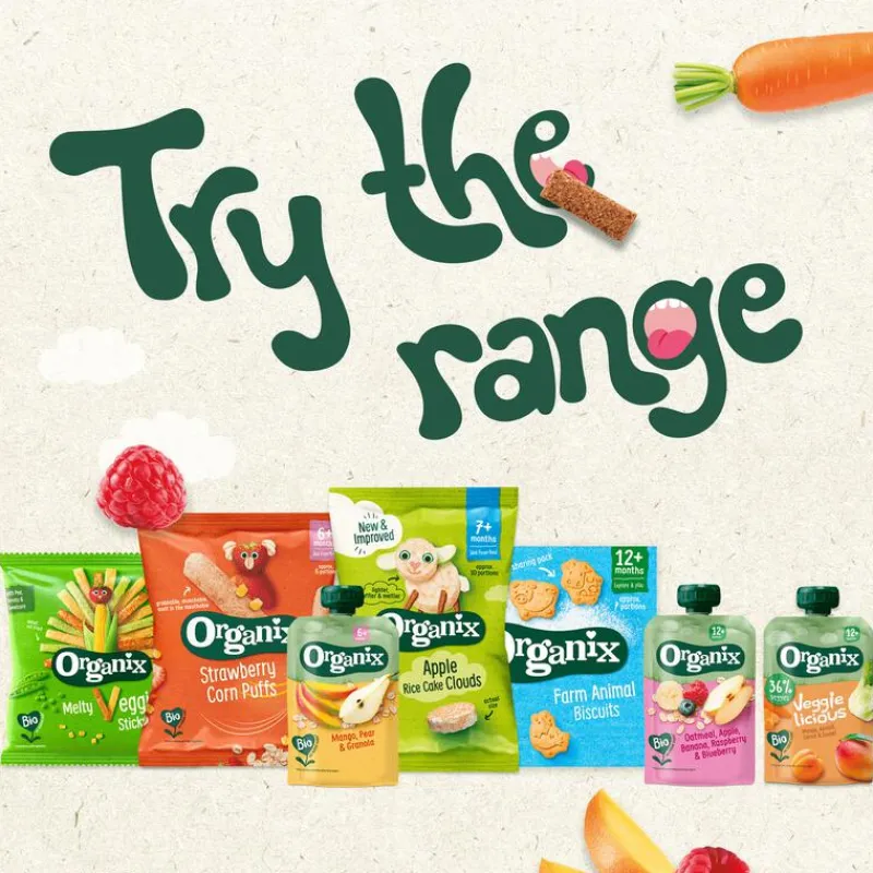 Organix Bio Knijpfruit Appel, Aardbei, Quinoa